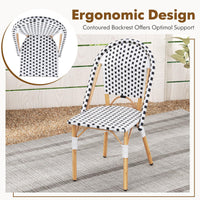 Tangkula 3 Piece French Bistro Table Chair Set