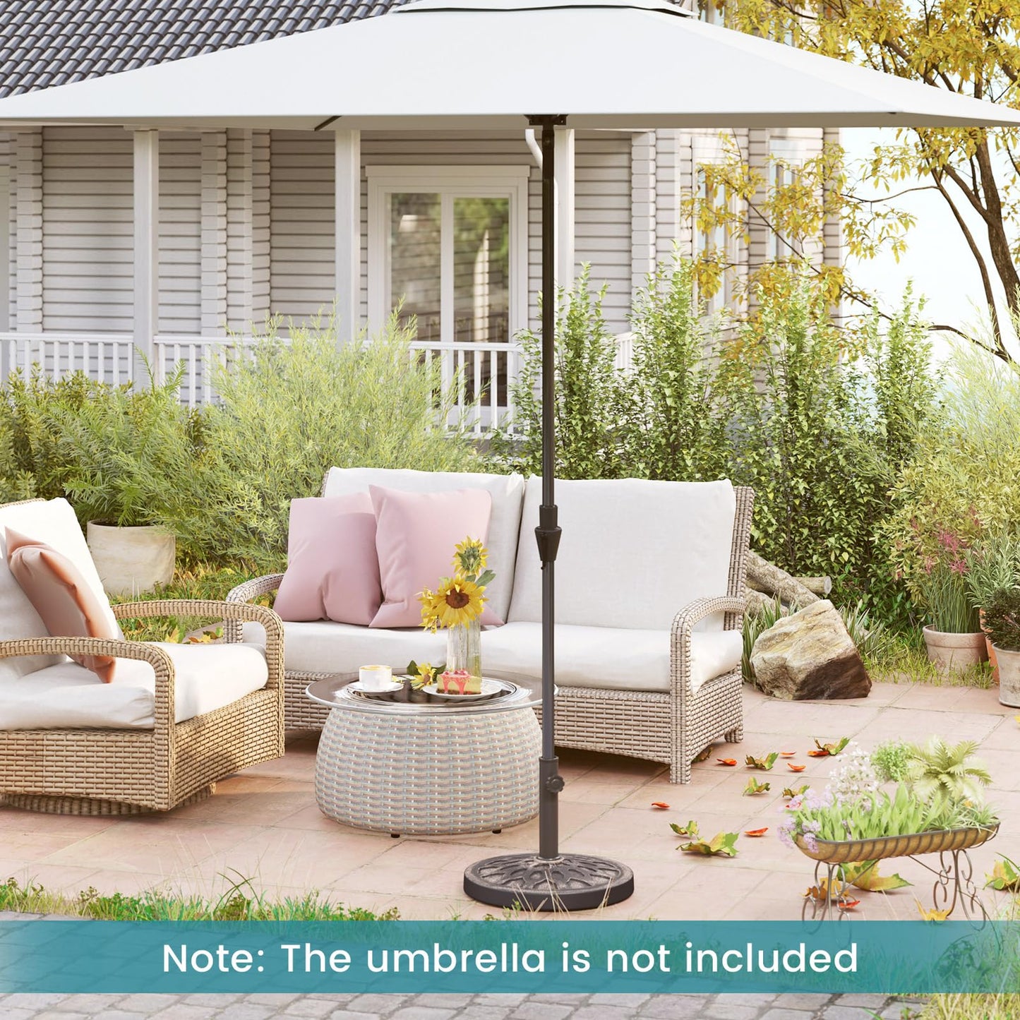 Tangkula 30 lbs Heavy Duty Umbrella Base