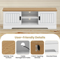 Tangkula 59” Farmhouse TV Stand for TVs up to 65”
