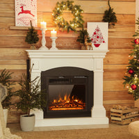 18 Inch Electric Fireplace, 5100 BTU Freestanding Electric Fireplace Heater - Tangkula