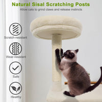 Tangkula Arbre à chat multi-niveaux de 122 cm avec grande niche et 3 plateformes de saut