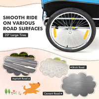 Tangkula Dog Bike Trailer, Breathable Mesh Dog Cart with 3 Entrances, Safety Flag