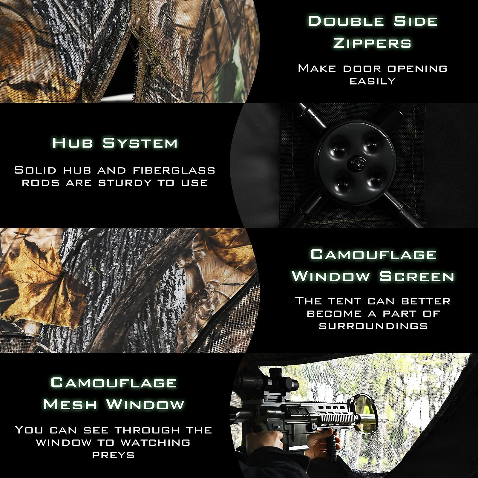 2-3 Person Pop up Ground Blind - Tangkula