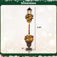 Tangkula 11" x 11" x 64" Lighted Christmas Lamppost