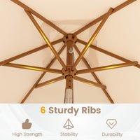 Tangkula 7 FT Patio Umbrella with Tilt Adjustment | Rectangular