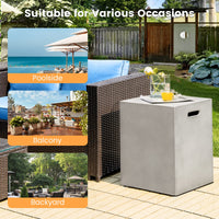 Tangkula Outdoor Propane Tank Cover with Side Handles & Adjustable Foot Pads