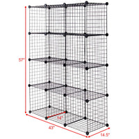 Wire Storage Cubes, Metal Grids Book Shelf
