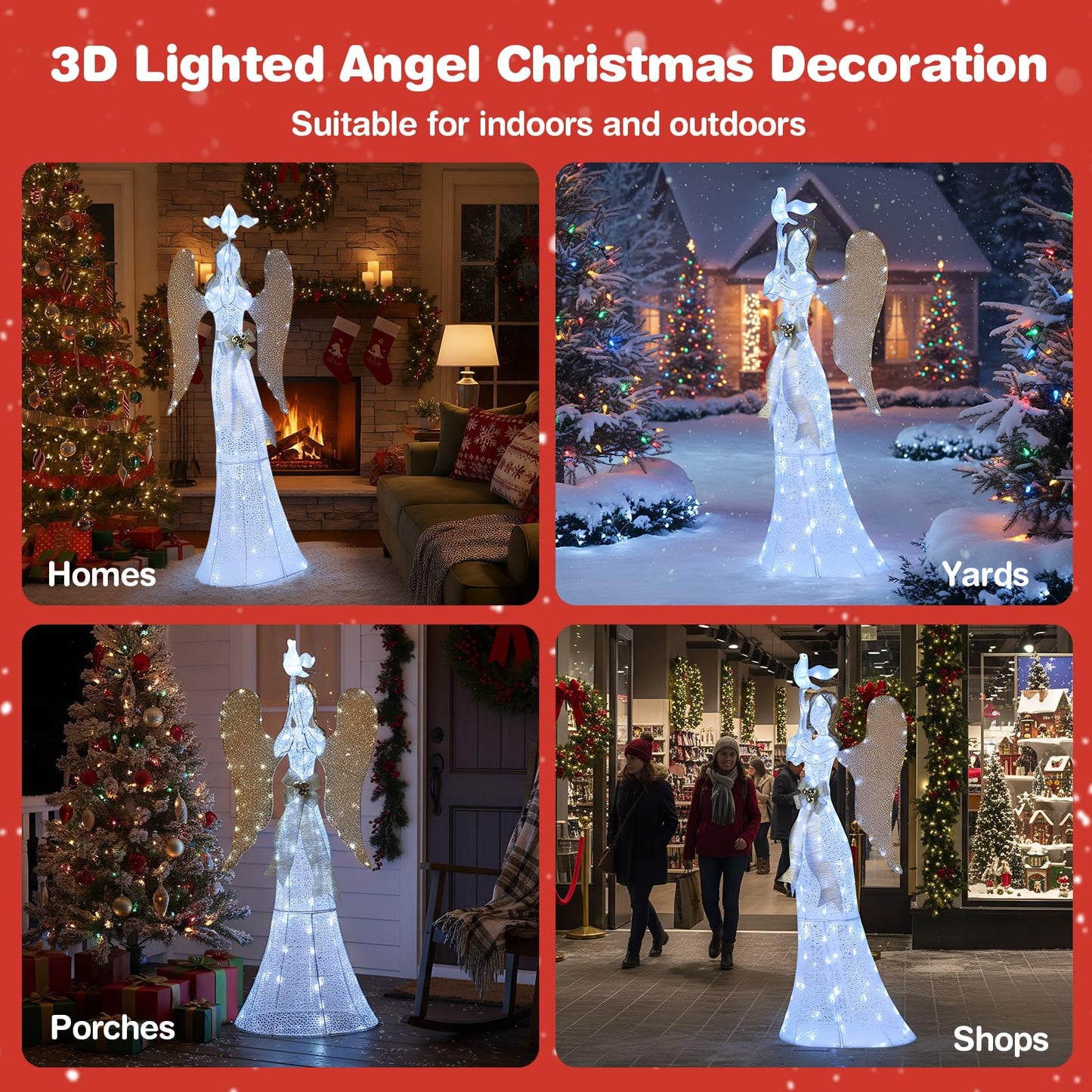 Tangkula 5.5 FT Christmas Lighted Angel