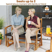 Tangkula Patio Rattan Glider Chair（double seat）