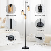 Tangkula 3 Lights Floor Lamp, Retro Floor Lamp