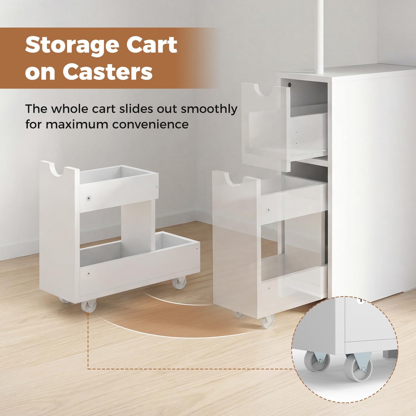 Tangkula Slim Bathroom Storage Cabinet