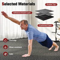 Tangkula Exercise Equipment Mats (Black/Gray Speckled,0.4/0.5”-12/18 Pack)