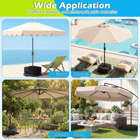 Tangkula 2-Pack 90 LBS Umbrella Base for Garden Backyard Pool