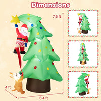 Tangkula 7.6 FT Inflatable Christmas Santa Claus Climbing Tree