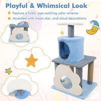 Tangkula 31.5 Inch Multi-Level Cat Tower with Jute Scratching Posts