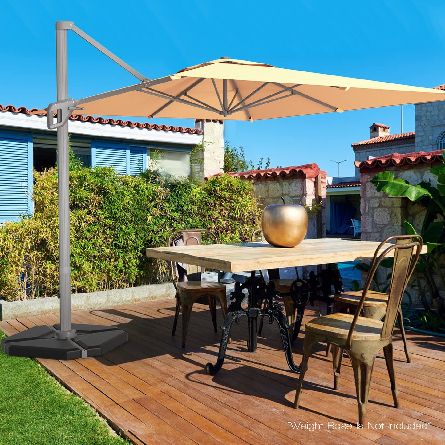 Tangkula 10x13ft Patio Rectangular Umbrella for Market