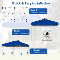 Tangkula 10x10 FT Pop Up Canopy 2-Tier Outdoor Tent with Vented Top