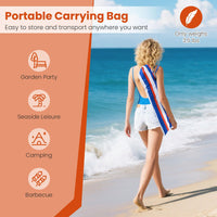 Tangkula 6.5 FT Beach Umbrella for Sand with Tilt Adjustment