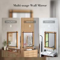 Tangkula 40" x 30" Inch Farmhouse Wall Mirror