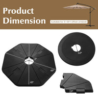 Tangkula 4-Piece Patio Umbrella Base