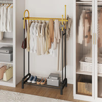 Tangkula Heavy Duty Clothes Rack with Double Hanging Rods