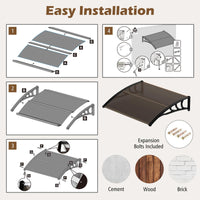 Tangkula 30" x 39" Window Awning for Sunlight Rain Snow Protection