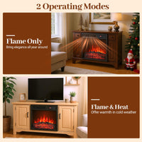 Tangkula 18 Inch Electric Fireplace Insert with Remote Control and 7 Realistic Flame Colors