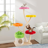 Tangkula 65 Inch Tall Cat Tower with Sisal Scratching Posts