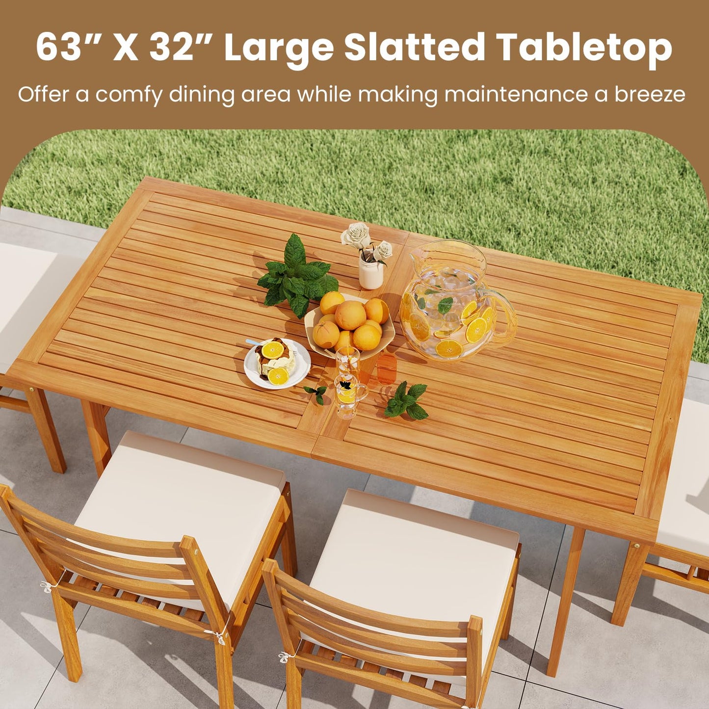 Tangkula 3 Pieces Patio Dining Set
