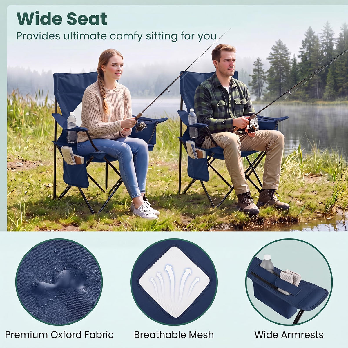 Tangkula Outdoor Camping Chair No Assembly & Quick Folding(1/2）