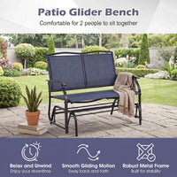 Tangkula 2-Person Patio Swing Glider Bench