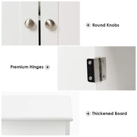 Tangkula Bathroom Floor Cabinet, Storage Cabinet w/One Open Shelf Two Doors and Two Adjustable Drawers, Standing Cupboard for Kitchen