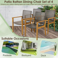 Tangkula 9 Pieces Patio Table and Chairs Set for 8 for Deck Backyard Poolside