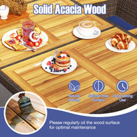 Tangkula 9 Pieces Patio PE Wicker Dining Set
