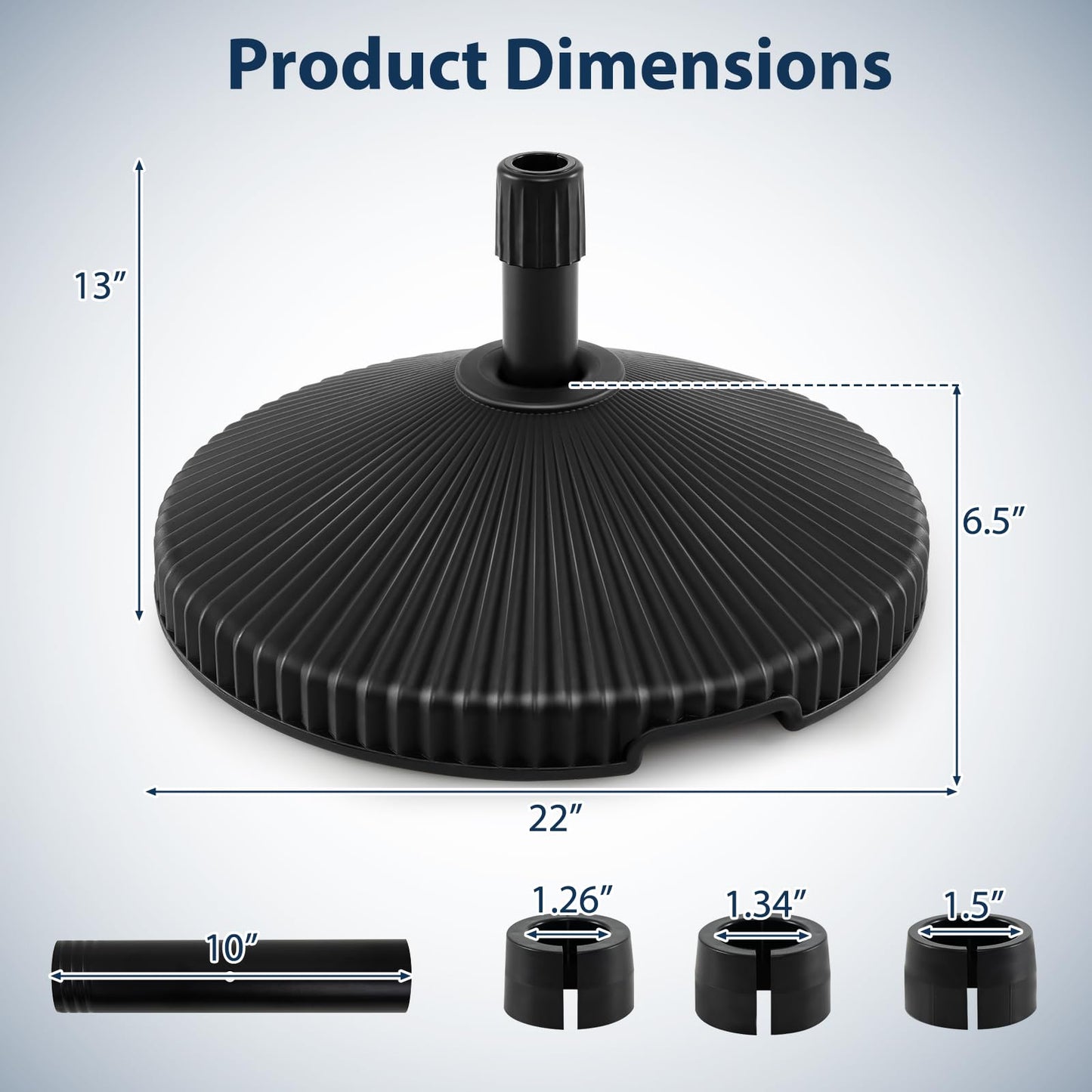 Tangkula Round Umbrella Base（55 lbs）