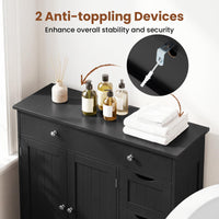 Meuble de salle de bain Tangkula avec tiroirs
