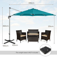 Tangkula 11 ft Round Patio Cantilever Umbrella