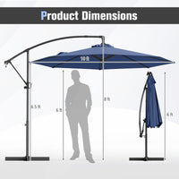 Tangkula 10 FT Patio Offset Umbrella