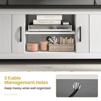 2 Doors TV Stand for TVs up to 65" - Tangkula