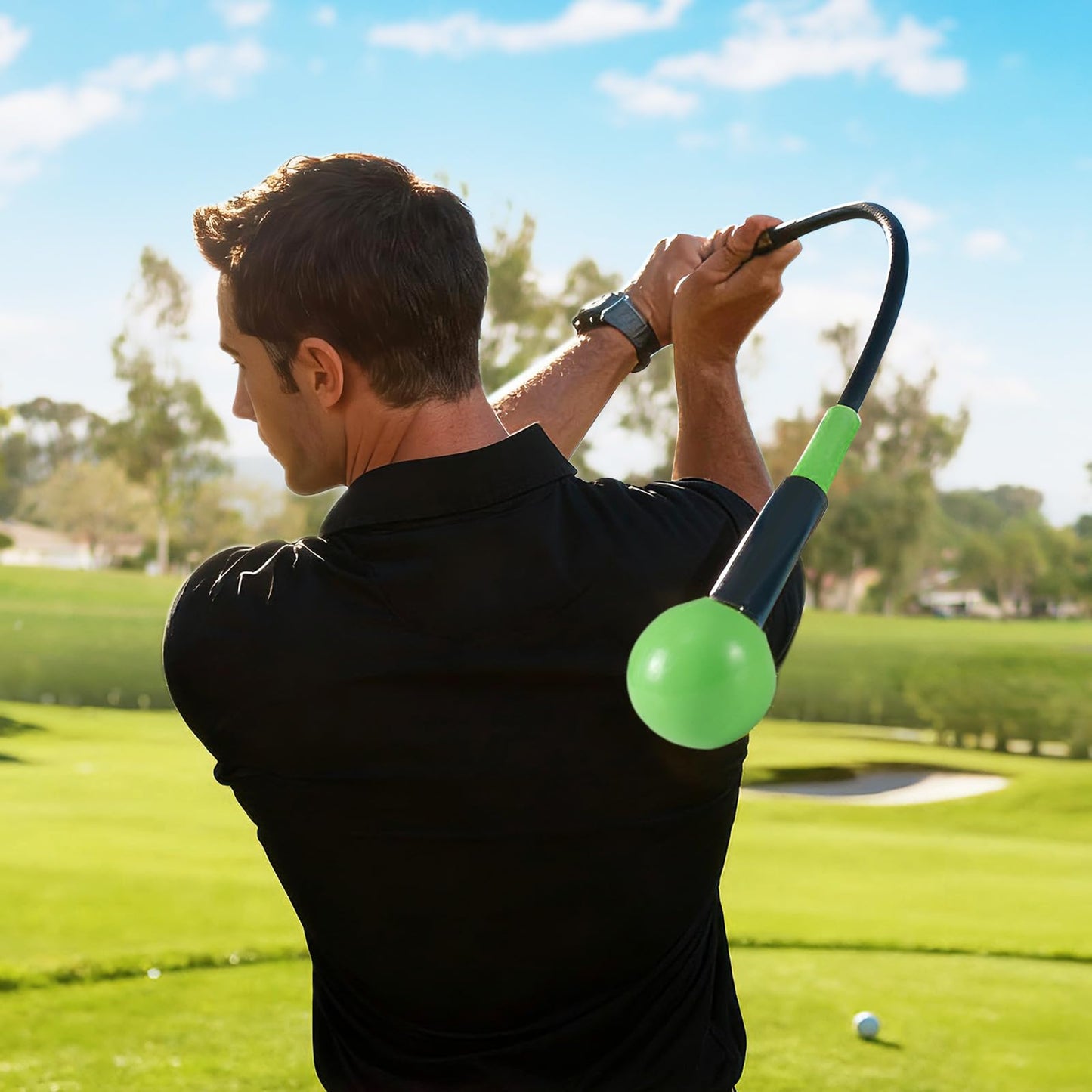 Tangkula Entraîneur de swing de golf avec tête lestée pour une meilleure prise