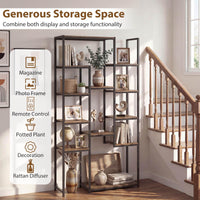 Tangkula 71” Tall Bookshelf with 12 Storage Shelves & Heavy-Duty Metal Frame