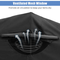 Tangkula Motorcycle Shed, Waterproof Motorcycle Garage with 600D Oxford Cover, Ventilation Window