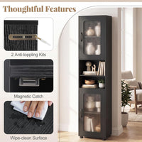 Tangkula 67” Tall Bathroom Cabinet, Slim Floor Storage Cabinet