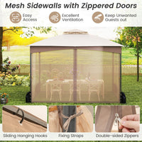 Tangkula 10x12 FT Outdoor Gazebo with Netting