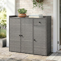 Tangkula Outdoor Cabinet with 2 Adjustable Shelves