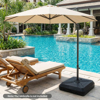 Tangkula Cantilever Umbrella Base with Wheels for Patio Backyard Poolside