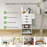 Tangkula Rolling Storage Drawer Cart With 3 Drawers