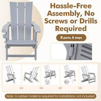 Tangkula Adirondack Chairs with Cup Holder for Garden