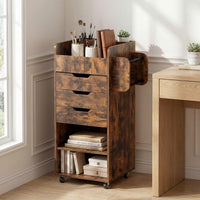 Tangkula Rolling Storage Cart with Drawers