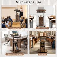 Tangkula Mobile Lectern Podium for Home Office School